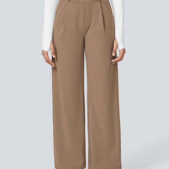 Halara High Waisted Plicated Side Pocket Straight Leg Work Pants Sz Small Womens - Picture 8 of 12